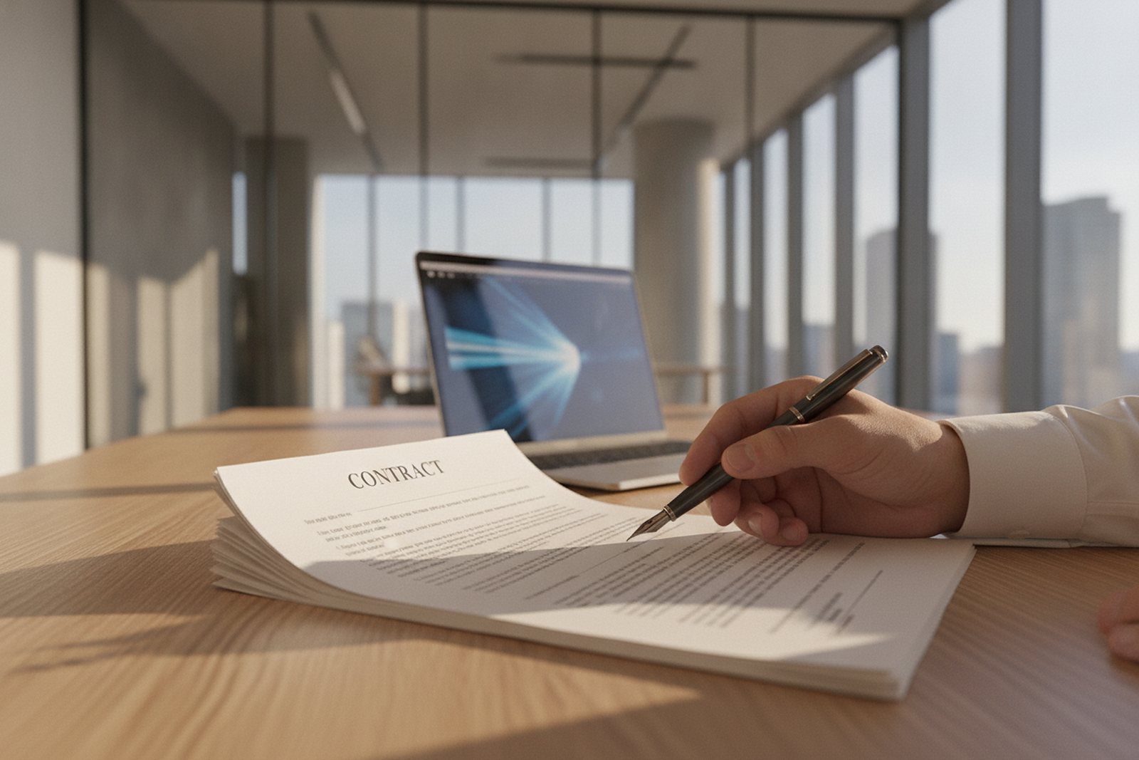 Reviewing a settlement agreement on a desk