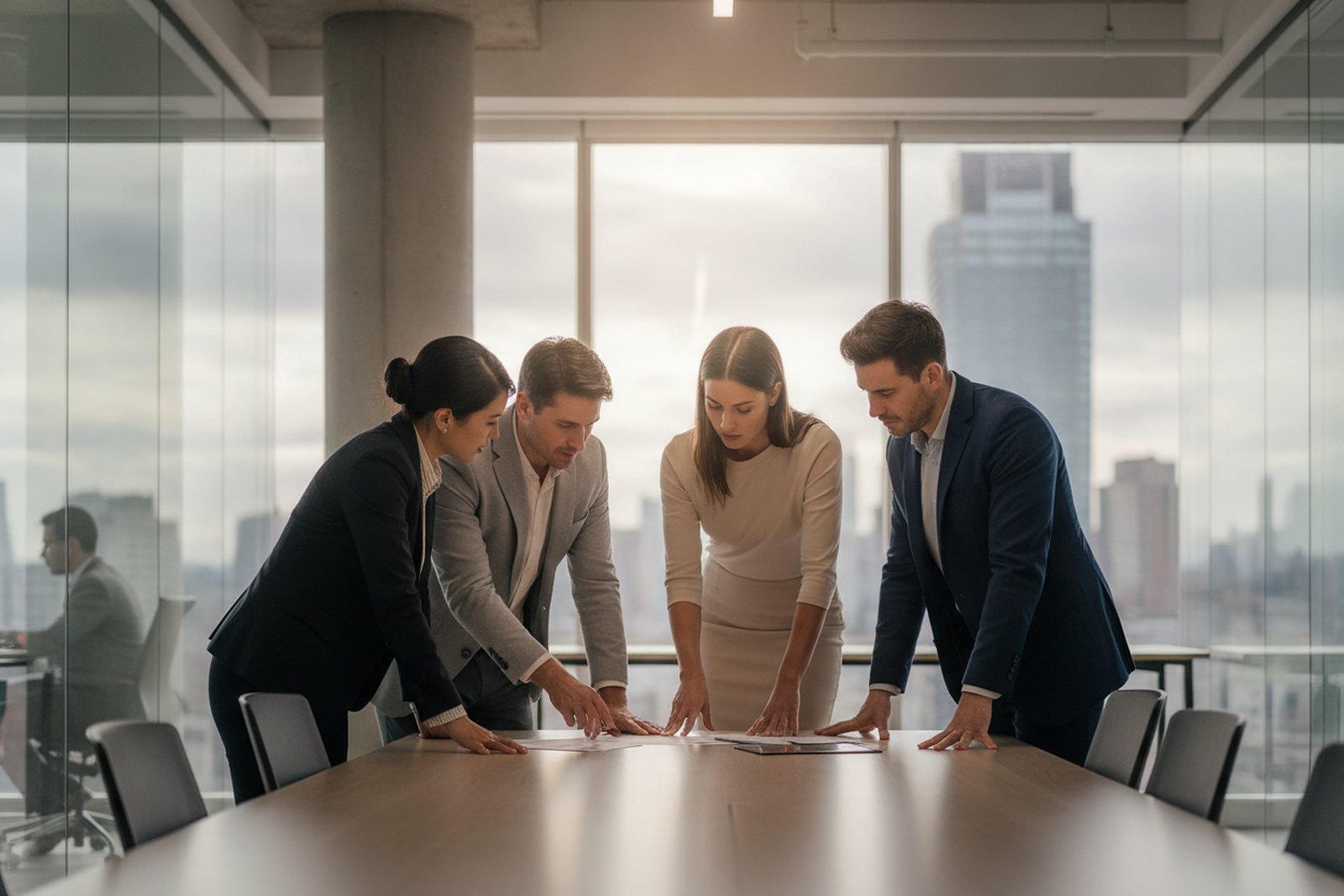 A team reviewing employment matters
